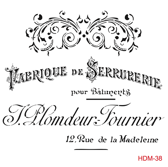 Cadence Home Dekor Stencil HDM038 ( 25 x 25 )