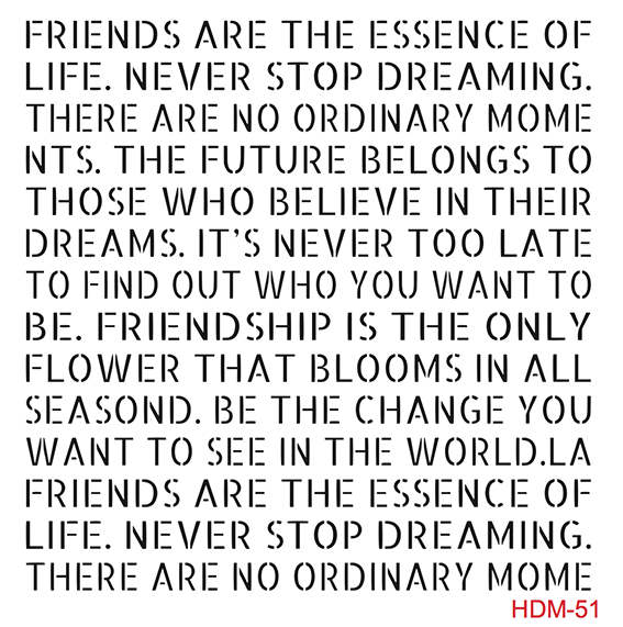 Cadence Home Dekor Stencil HD051 ( 45 x 45 )