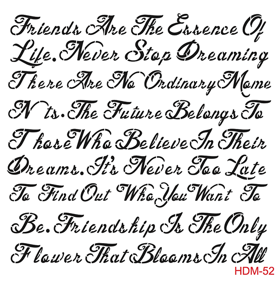 Cadence Home Dekor Stencil HDM052 ( 25 x 25 )