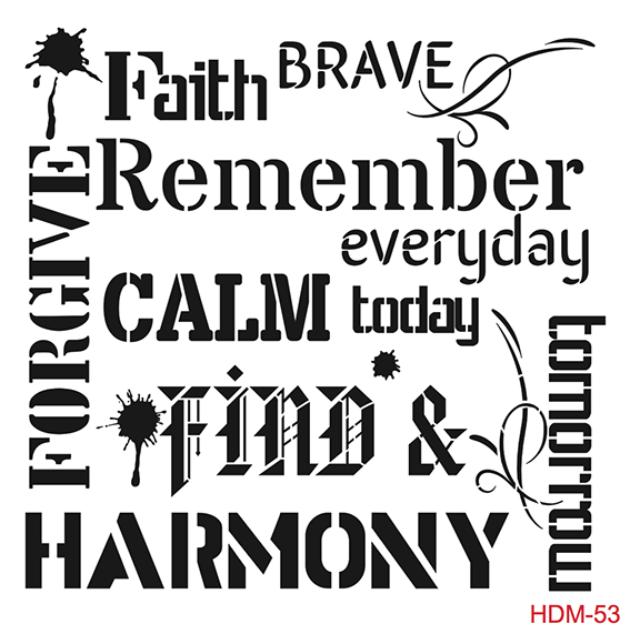 Cadence Home Dekor Stencil HDM053 ( 25 x 25 )