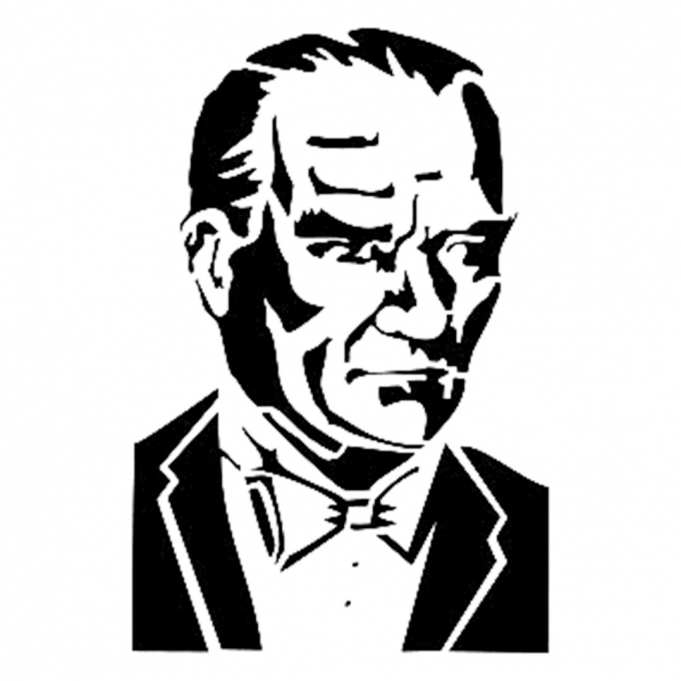 Özel36 25x35 Özel Seri Stencil Atatürk