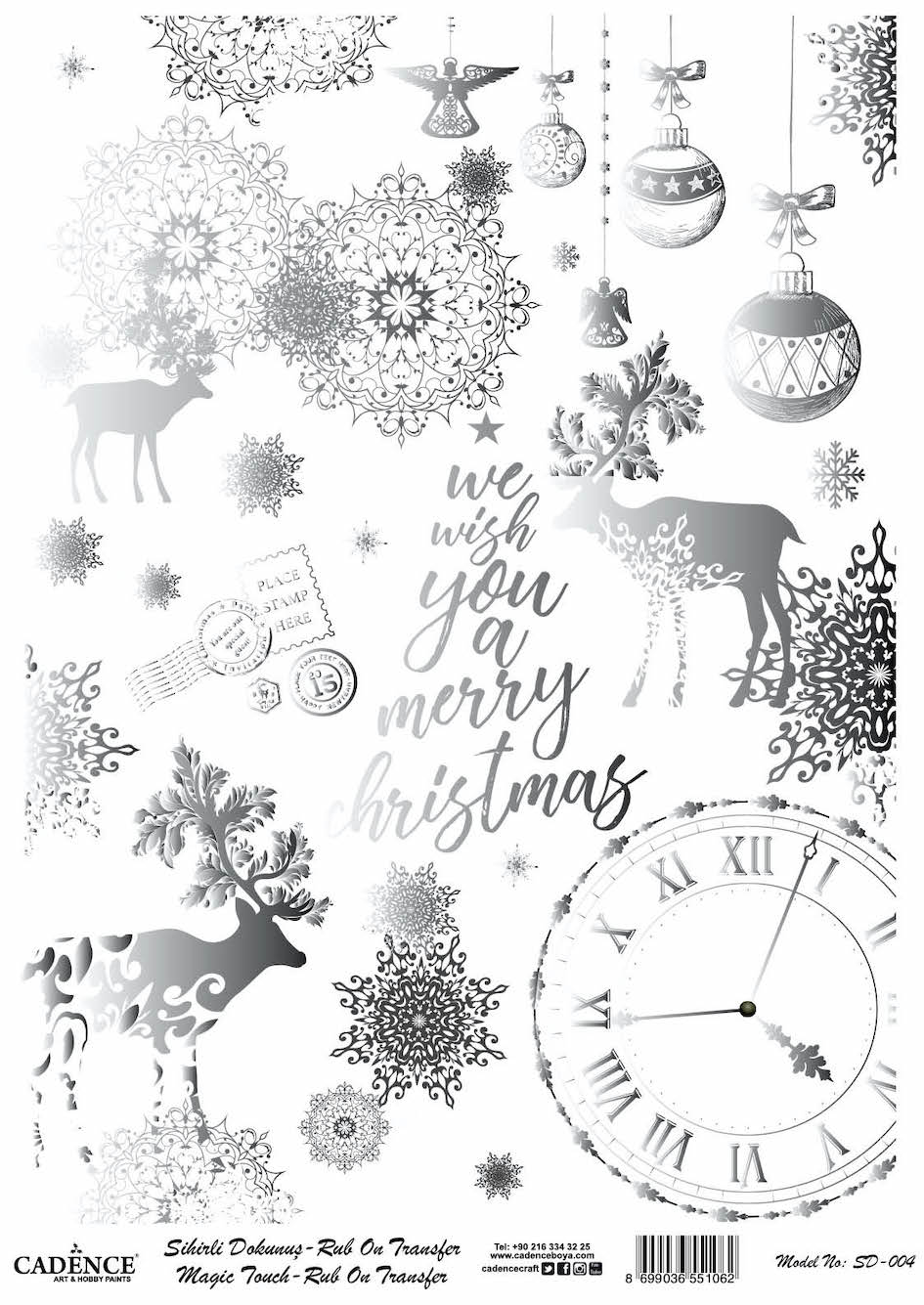  Sihirli Dokunuş Rub-On - Mery Christmas SD004