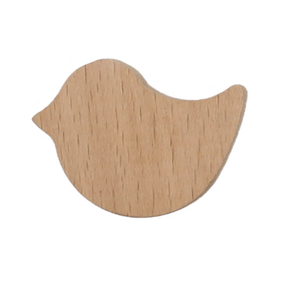 Boyanabilir Çocuk Odası Kulp - DOĞAL AĞAÇ KULP KUŞ