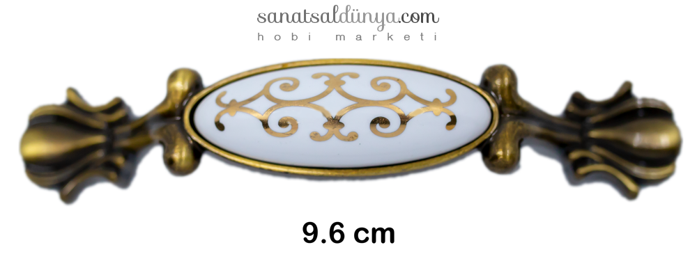 Yaldız Desen Porselen Antik Lalim Kulp 9.6CM