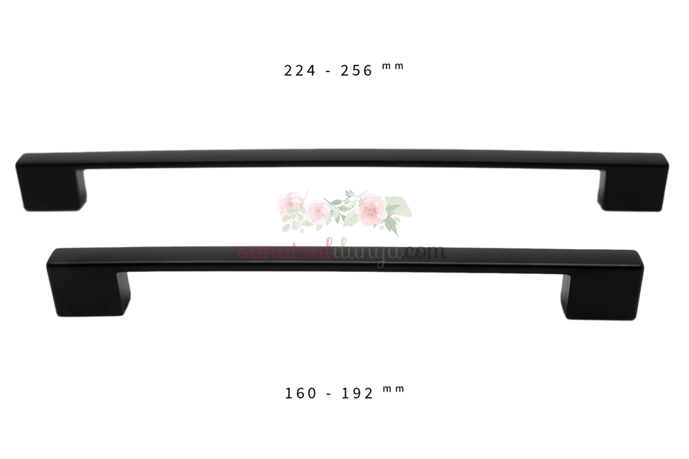 Yıldız Mat Siyah Metal Kulp