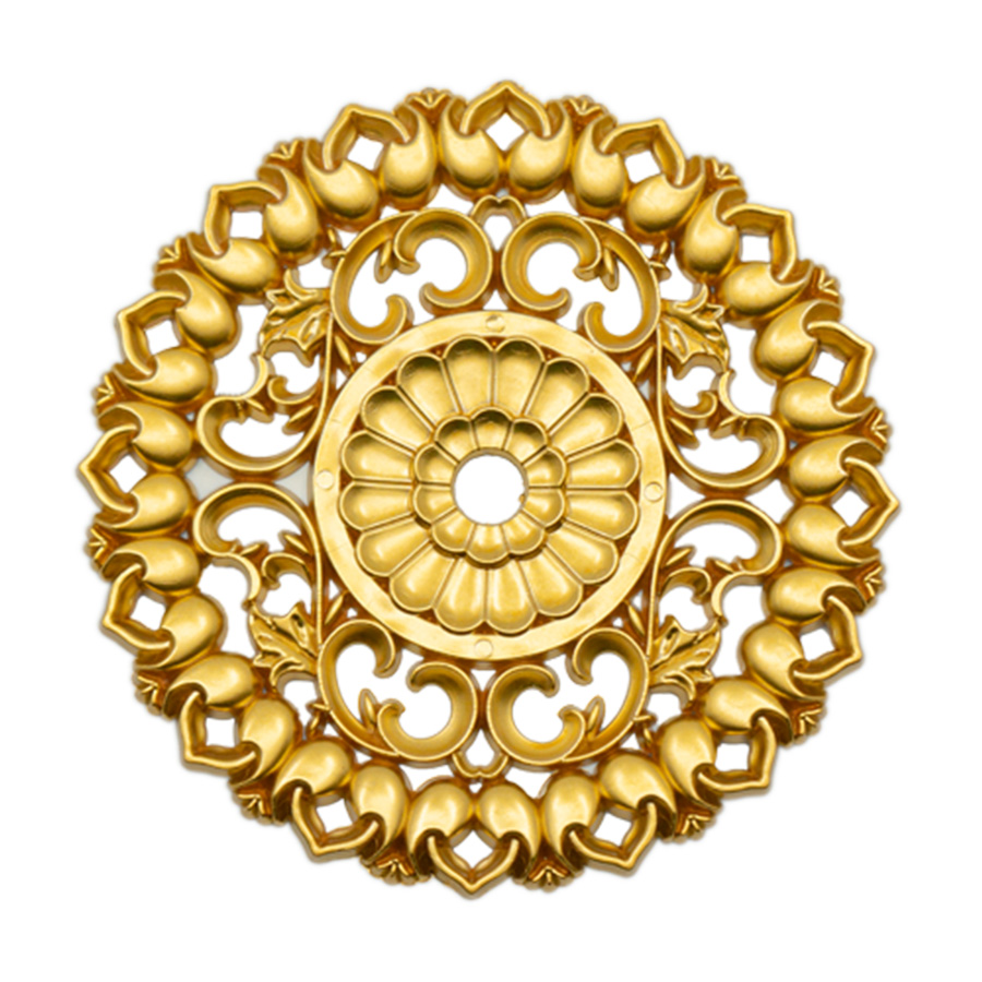 Hürrem Altın Renk Yuvarlak Süs - Gold (19x19 cm)