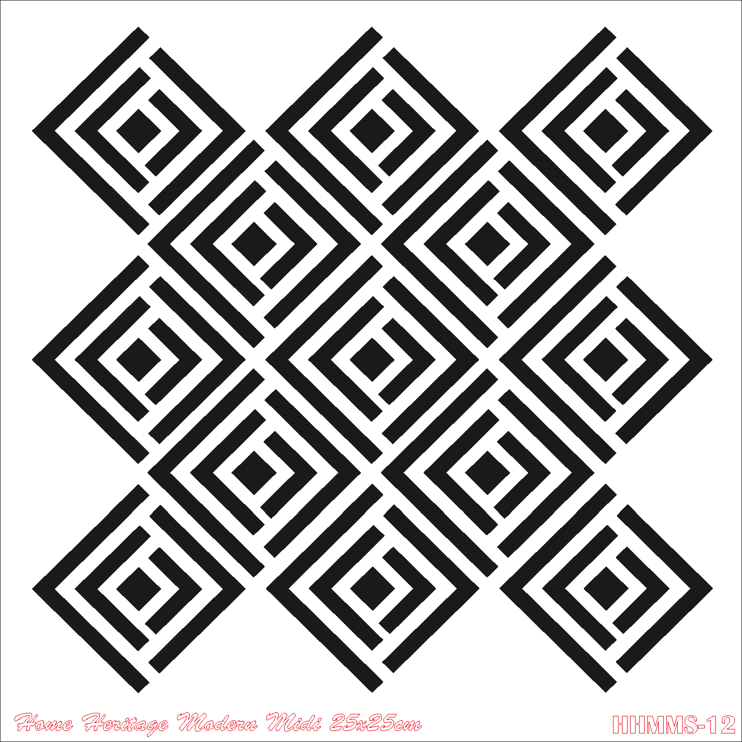 HOME HERITAGE MODERN MIDI 25X25CM HHMMS-12