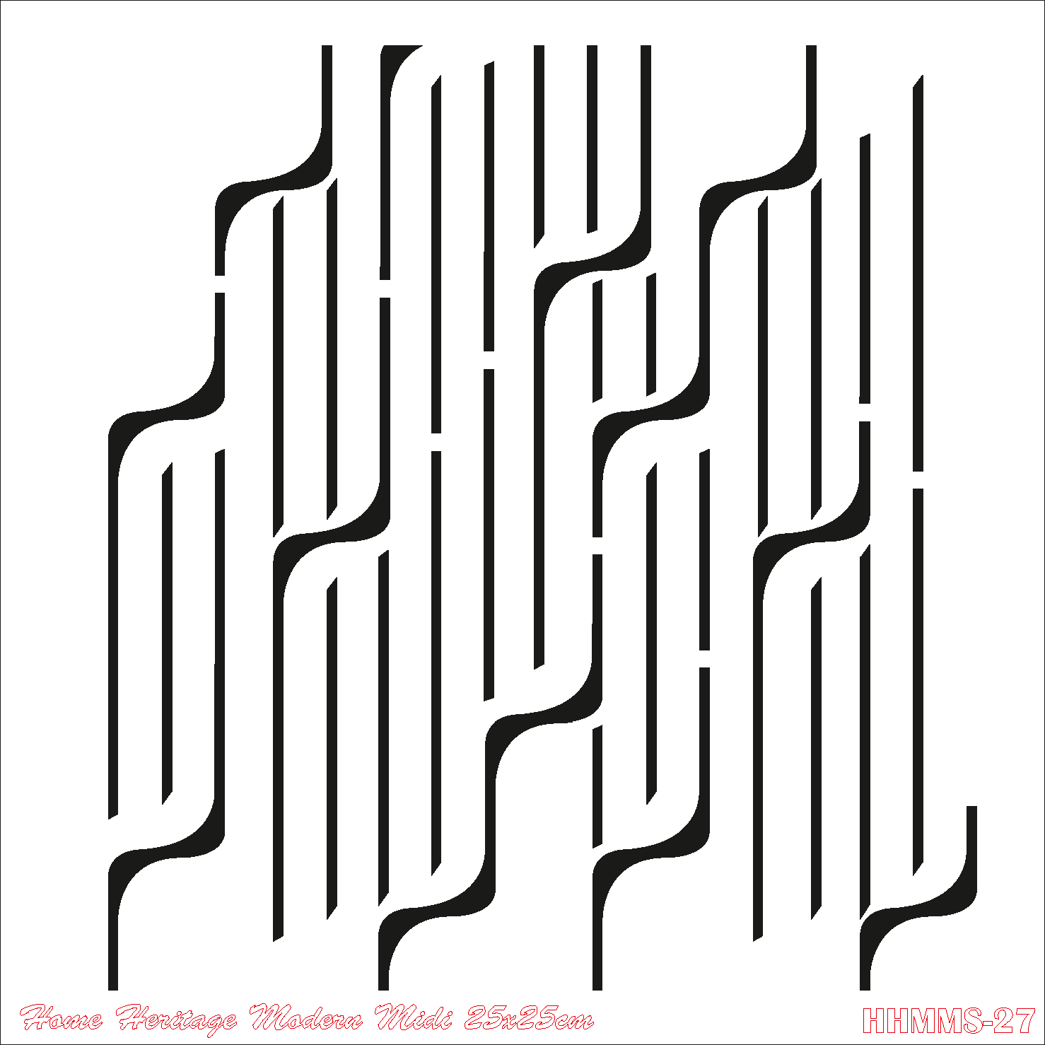 HOME HERITAGE MODERN MIDI 25X25CM HHMMS- 27