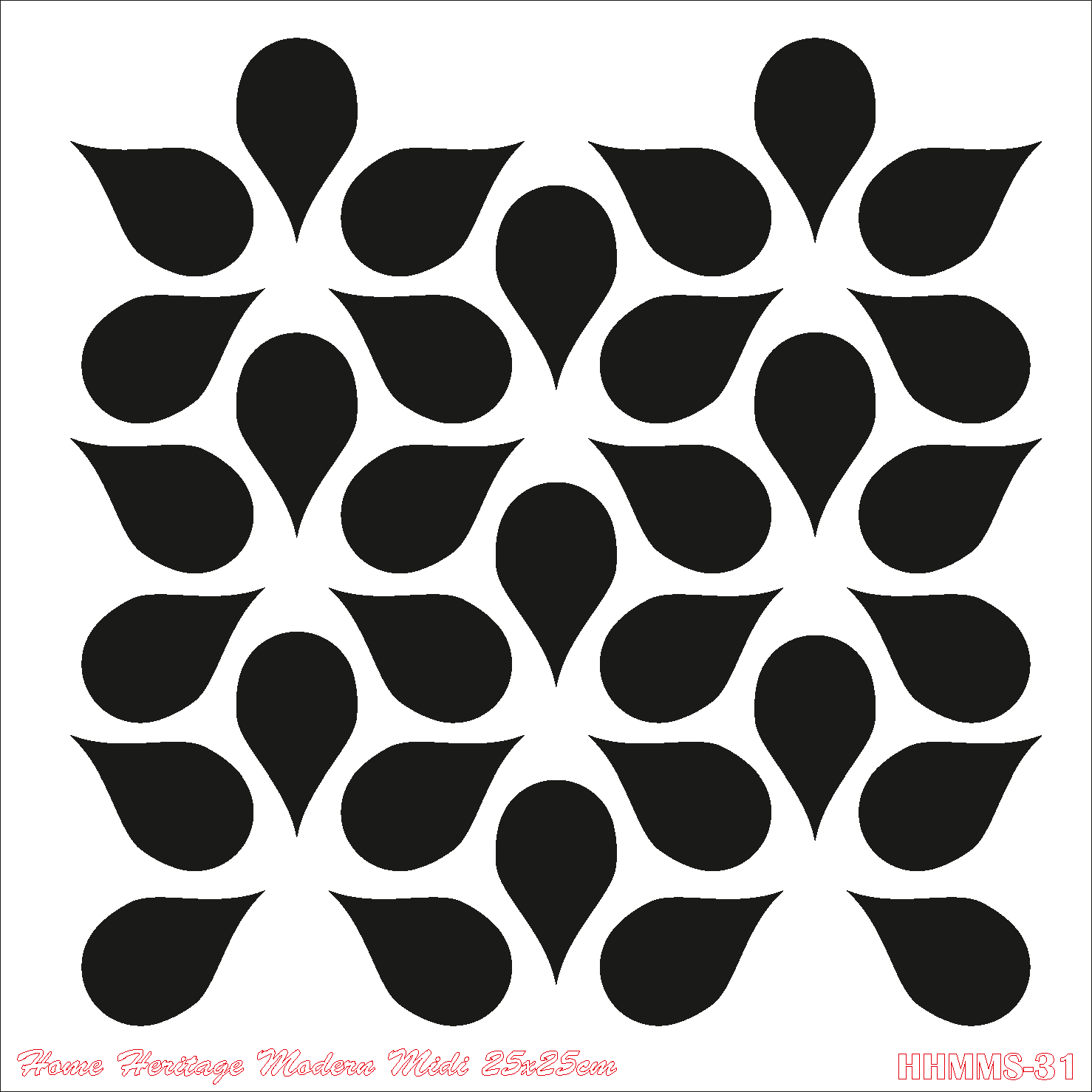 HOME HERITAGE MODERN MIDI 25X25CM HHMMS- 31
