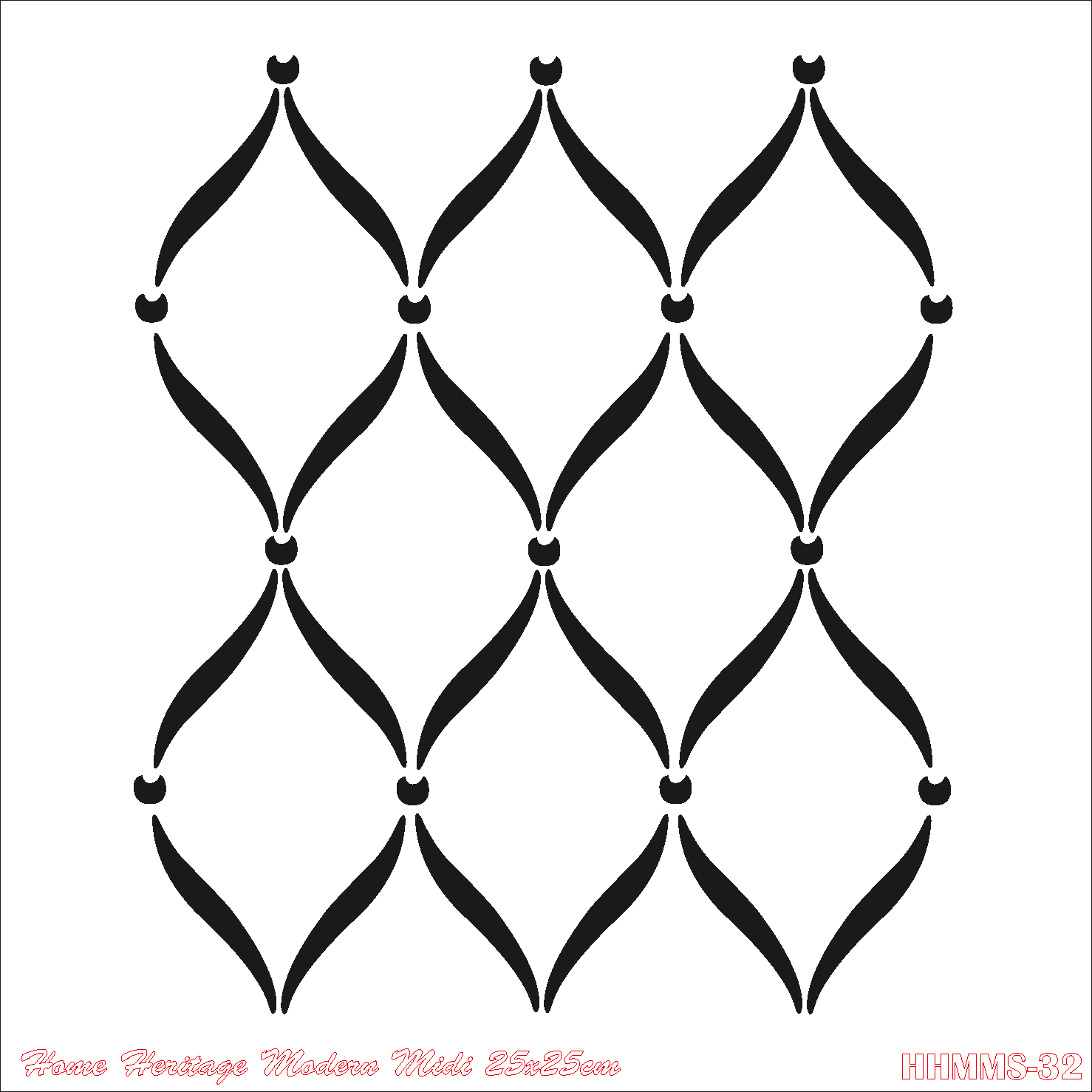 HOME HERITAGE MODERN MIDI 25X25CM HHMMS- 32