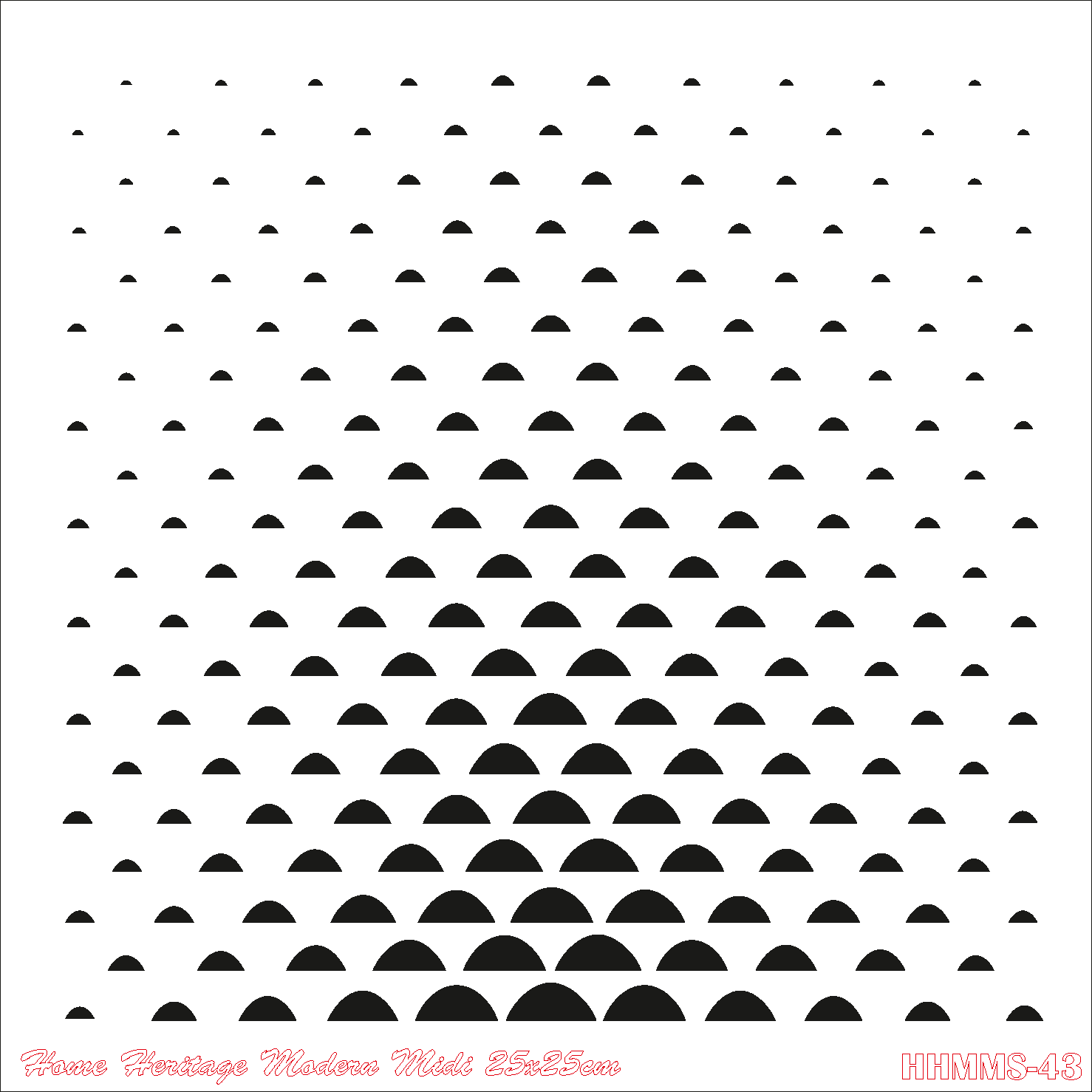 HOME HERITAGE MODERN MIDI 25X25CM HHMMS- 43