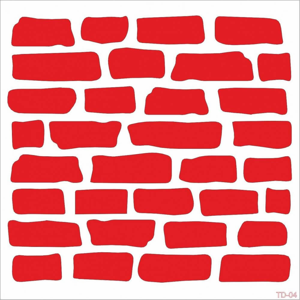 Taş Duvar Cadence Stencil 45*45 Boyut TD04